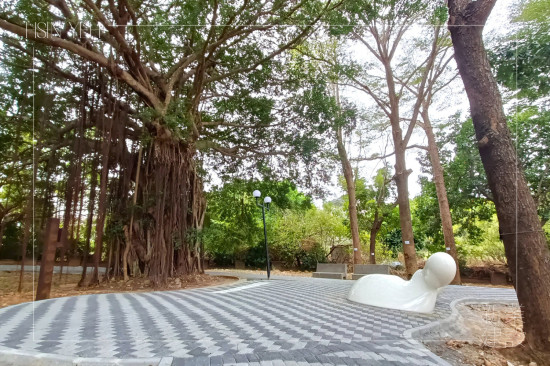 座落在座標(biāo)N24.2041424°， E120.572827°、編號(hào)1313001老榕樹下的《樹下教室》，將大自然與土地融入藝術(shù)，如同一座美麗的生態(tài)島嶼。