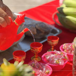 斟上一杯敬天地的心，願(yuàn)直達(dá)天聽，期盼工程順利圓滿。