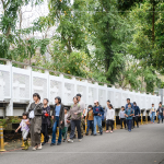 沿著防汛道路依序前行，走往這次的淨(jìng)溪點(diǎn)-福安橋下，帶著興奮期待的心情，準(zhǔn)備來場(chǎng)「寓教於樂」的淨(jìng)溪體驗(yàn)。