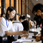 仔細(xì)核對住戶的資料及確認(rèn)票券張數(shù)，為的就是要讓新業(yè)住戶們在活動中留下難忘回憶。