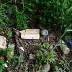 遍布草叢中的垃圾，除了常見的瓶瓶罐罐，食品容器的占比也是在排行中的前三名！