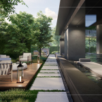 新業(yè)恆一社區(qū)，提供輕食廚房&泳池 SPA 俱樂部，讓住戶回家即度假，隨時(shí)隨地皆能輕鬆寫意。(圖為 新業(yè)恆一 泳池3D示意圖)