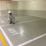 室內(nèi)停車位的長寬尺寸攸關(guān)用戶停車空間與權(quán)益，勘驗OK也代表當(dāng)初放樣的高度精準性。